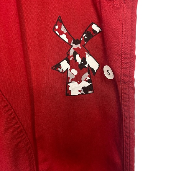 Dutch Bros Red/Maroon RARE Joggers NEW WITH TAGS SMALL Pants Cotton Drawstring - Picture 2 of 13